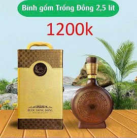 Bình gốm trống đồng - Rượu đòng đòng