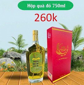 Hộp quà đỏ chai 750 ml